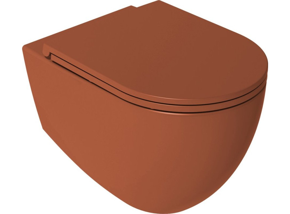 Isvea INFINITY WC sedátko, SLIM, odnímatelné, Soft Close, terracotta 40KF0548I-S