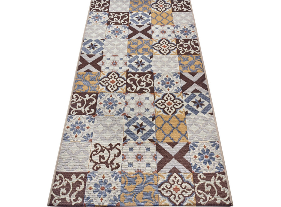 Běhoun Cappuccino 105881 Mosaik Brown Multicolored