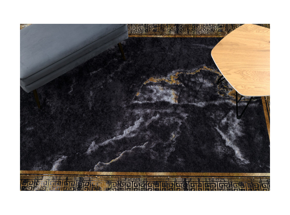 Kusový koberec Miro 51278.809 Marble black / gold