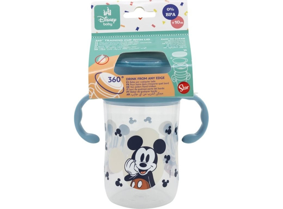 STOR Dětský trénovací hrneček 395 ml Mickey Mouse