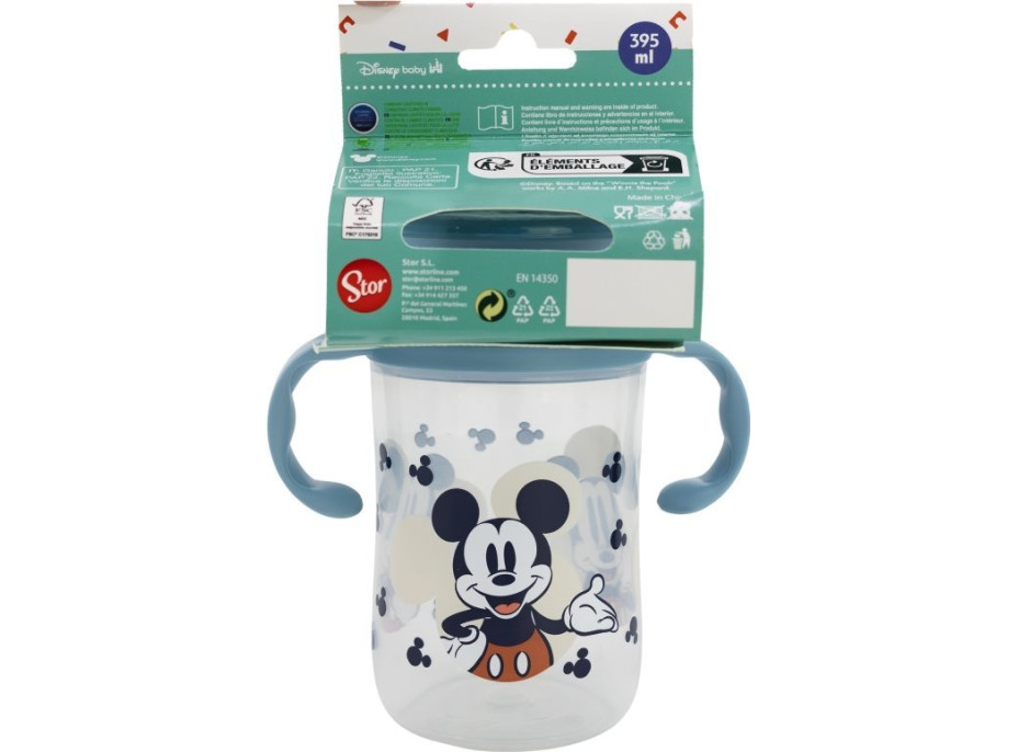 STOR Dětský trénovací hrneček 395 ml Mickey Mouse