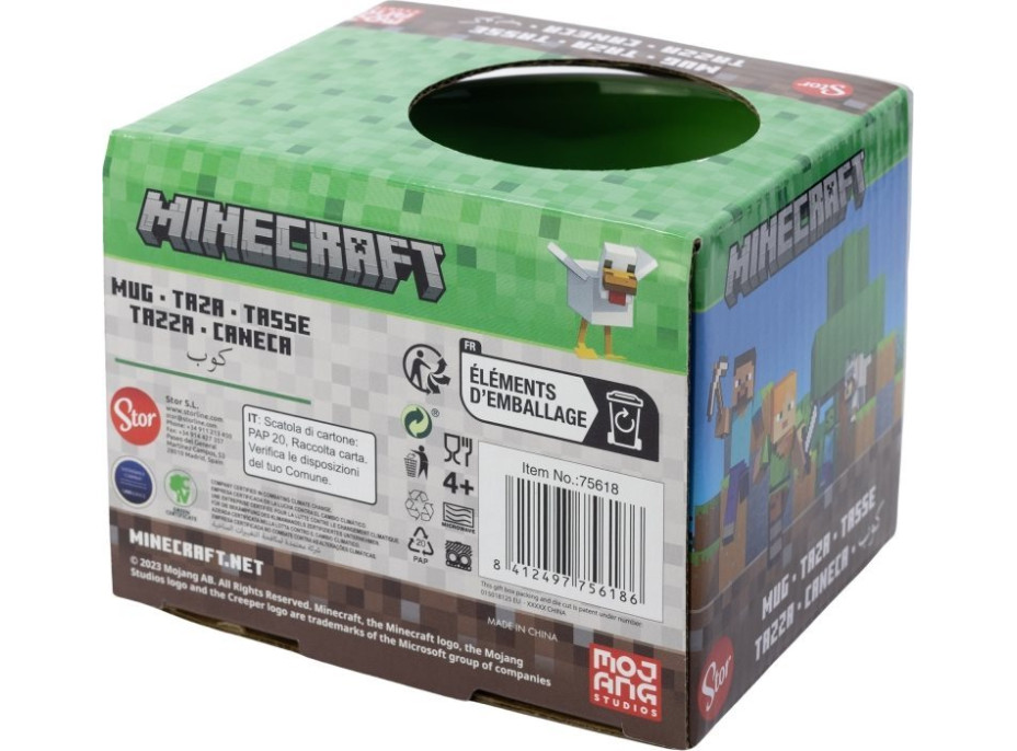 STOR Hrneček keramický 380 ml Minecraft