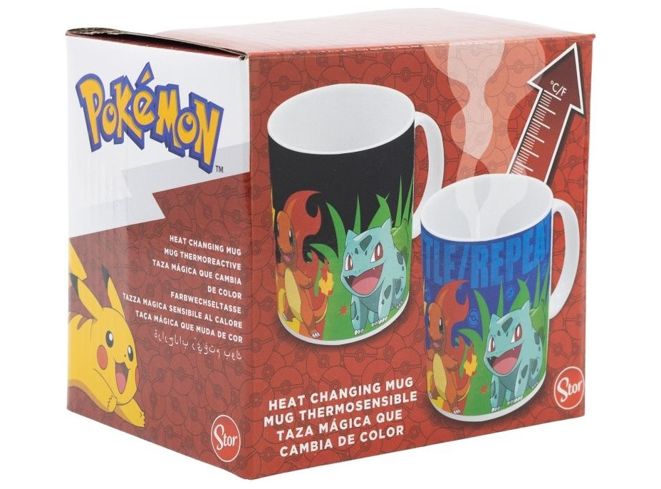 STOR Hrneček keramický měnící barvu 325 ml Pokémon