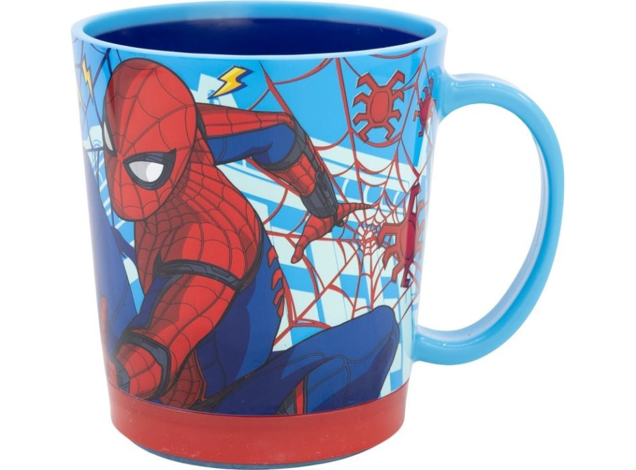 STOR Hrneček s protiskluzovým dnem 410 ml Spiderman