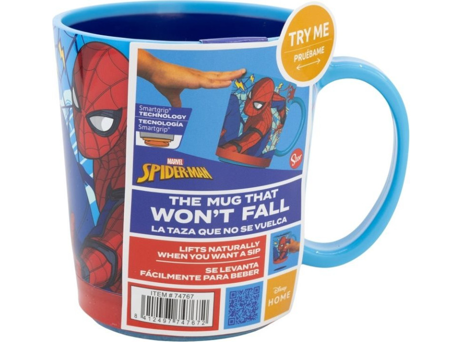 STOR Hrneček s protiskluzovým dnem 410 ml Spiderman