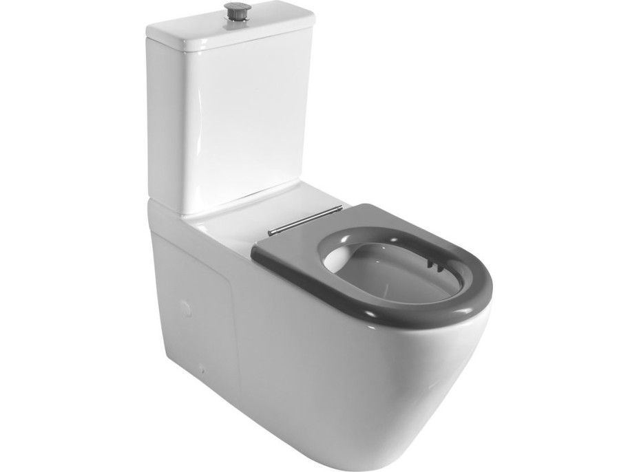 Sapho MEDIC WC sedátko, Slim, Soft Close, duroplast, šedá MC102-113