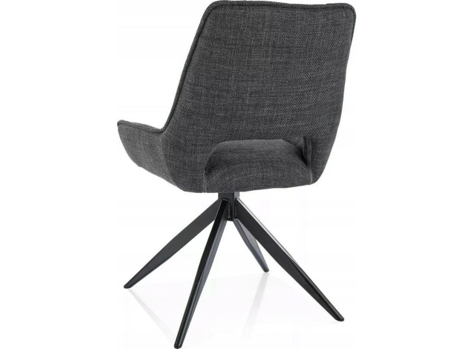 Jídelní otočná židle TELLO Bjorn - černá/tmavě šedá