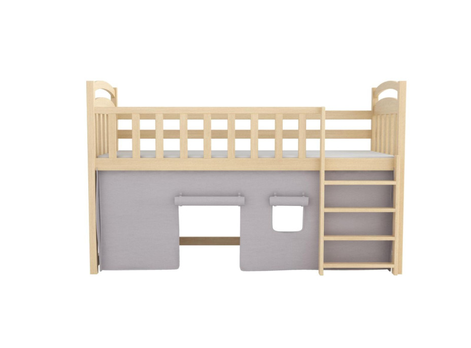 Dětská vyvýšená postel z masivu borovice ARANKA - 200x90 cm - přírodní borovice