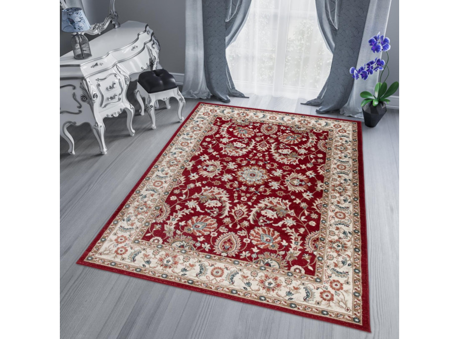 Kusový koberec DUBAI kilim - červený/béžový - 80x150 cm