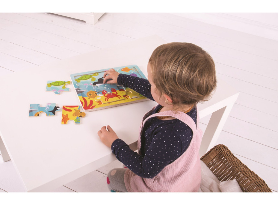 Bigjigs Toys Dřevěné puzzle mořský svět