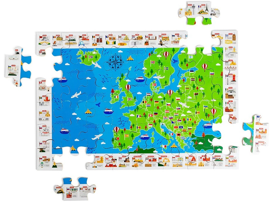 Bigjigs Toys Puzzle Evropské památky