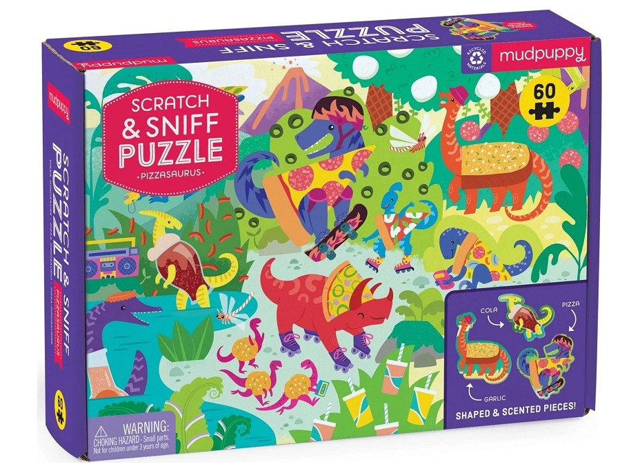 Mudpuppy Puzzle Pizzasaurus 60dílné s vůní