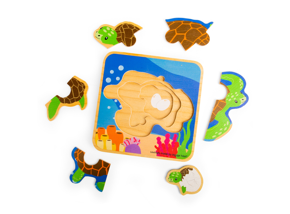 Bigjigs Toys Puzzle Životní cyklus želvy