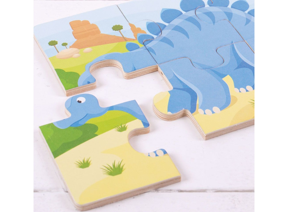 Bigjigs Toys Puzzle 3v1 dinosauři