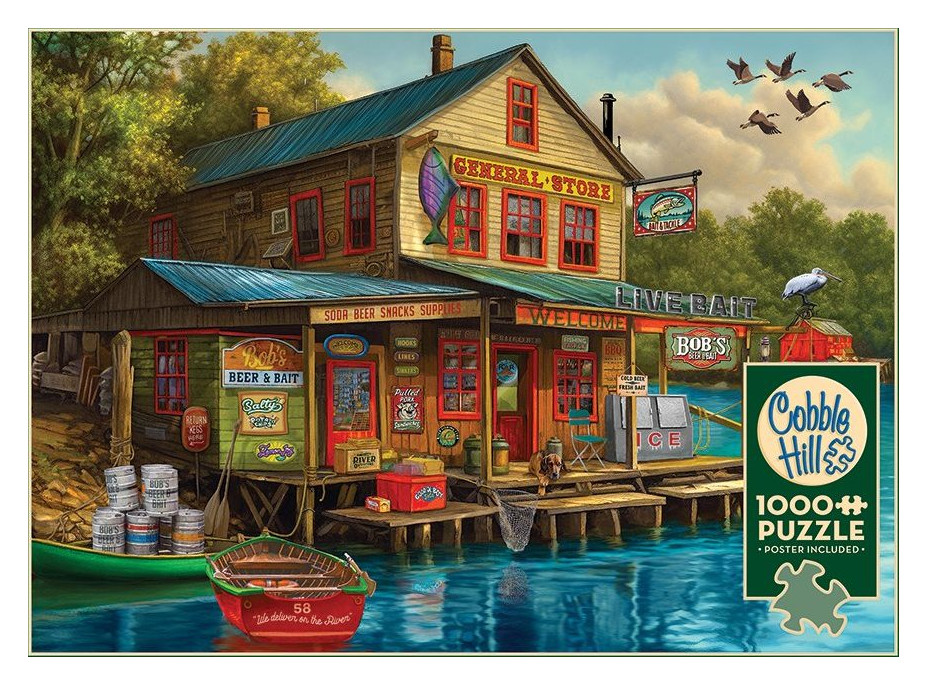 COBBLE HILL Puzzle Obchod Bob's Beer & Bait 1000 dílků