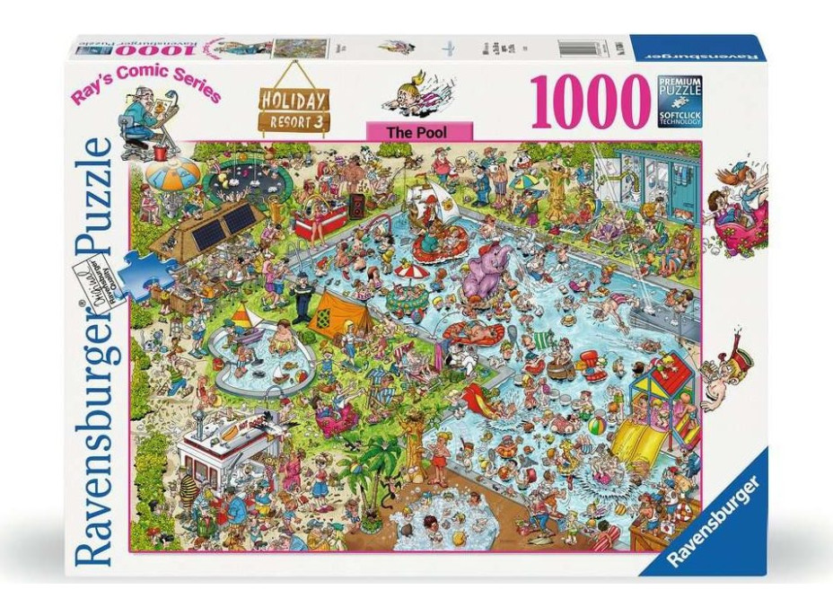 RAVENSBURGER Puzzle Ray's Comic Holiday Resort 3: Bazén 1000 dílků