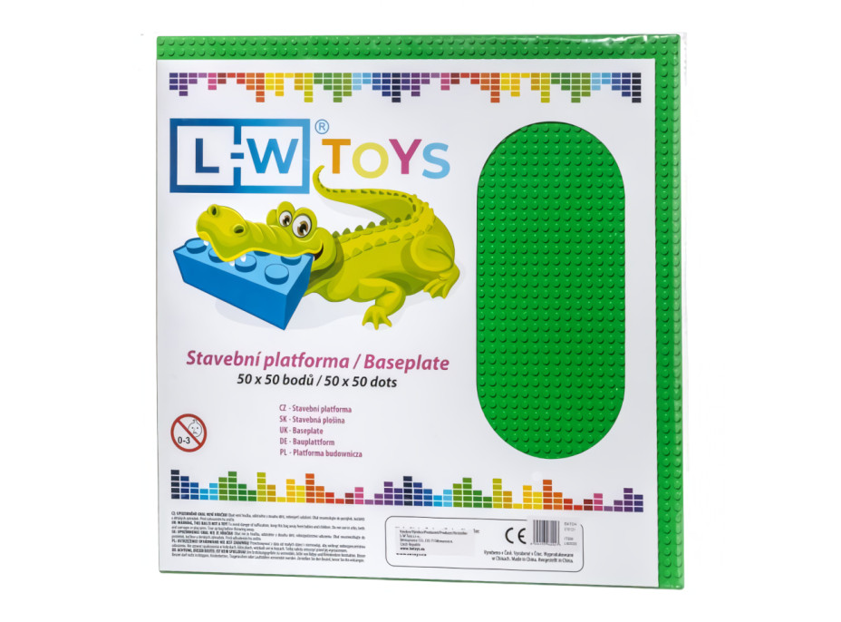 L-W Toys Velká podložka na stavění 50x50 zelená