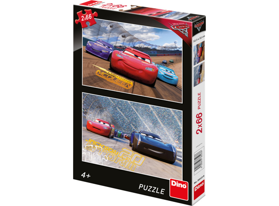 Dino Puzzle CARS 3: Závod 2x66 dílků