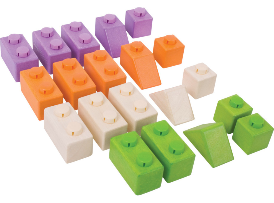 Bigjigs Baby Dřevěné Spojkostky Basic set