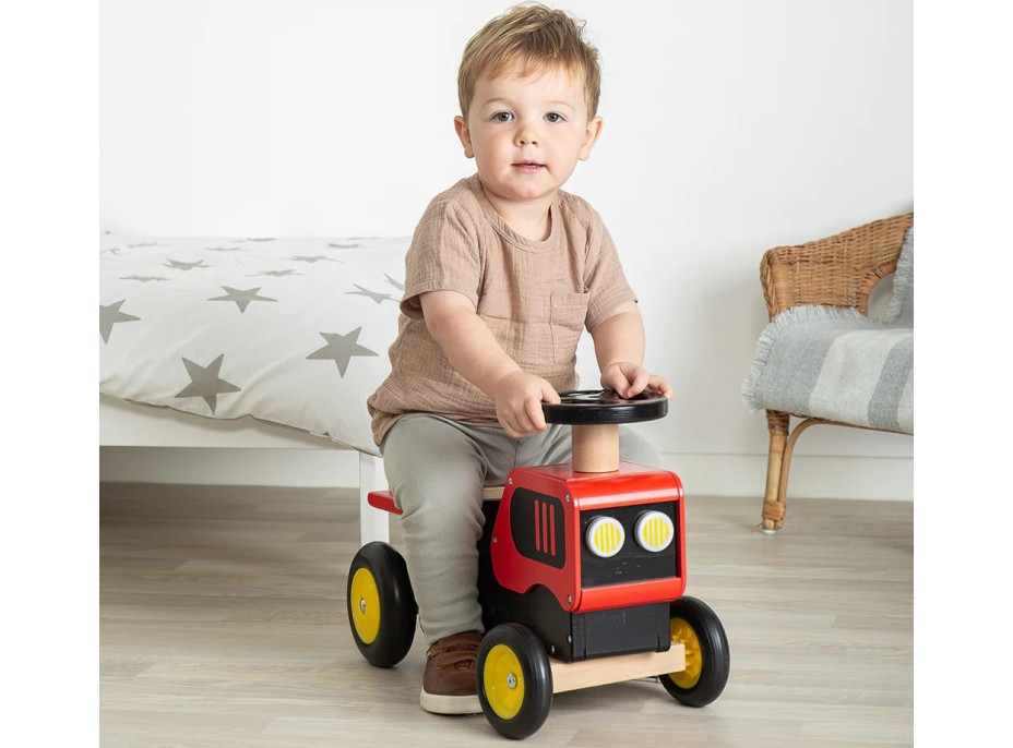 Bigjigs Toys Dřevěné odrážedlo Traktor