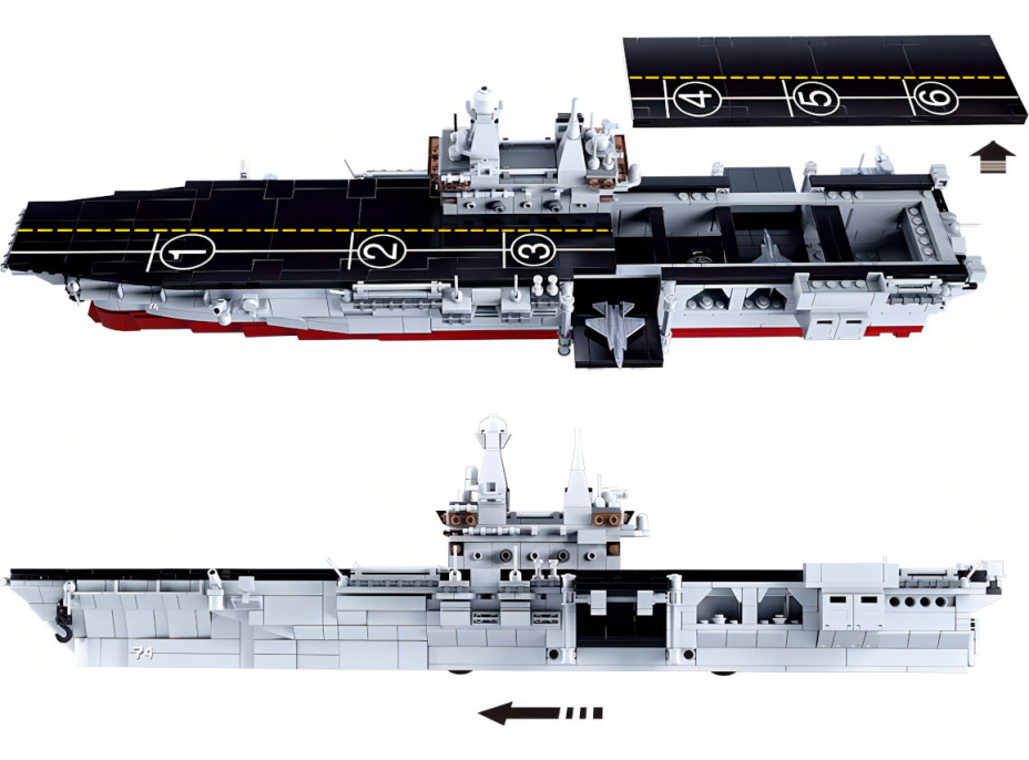 Sluban Model Bricks M38-B0699 Letadlová loď 1:450