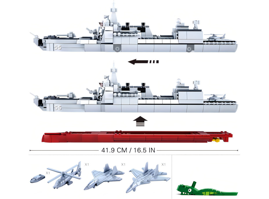 Sluban Model Bricks M38-B0700 Torpédový člun