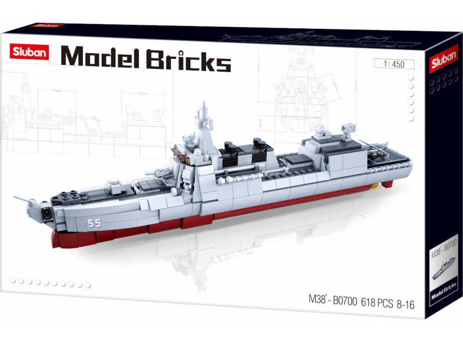 Sluban Model Bricks M38-B0700 Torpédový člun