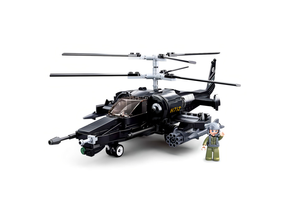 Sluban Model Bricks M38-B0752 Bojový vrtulník Ka-50 Black Shark