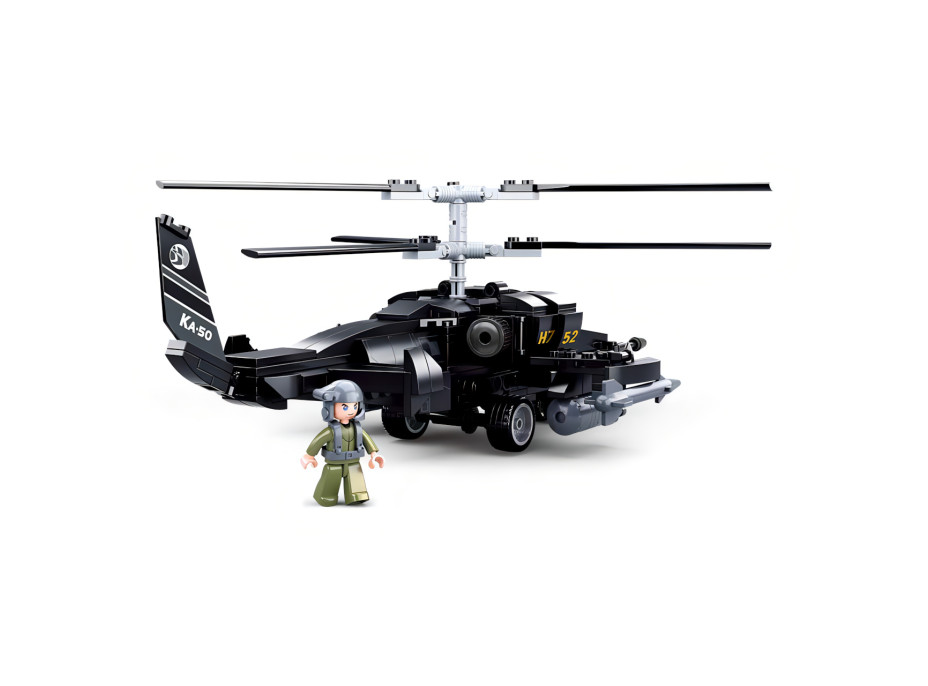 Sluban Model Bricks M38-B0752 Bojový vrtulník Ka-50 Black Shark