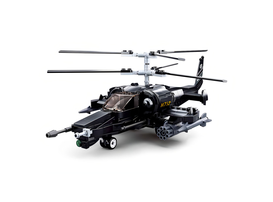 Sluban Model Bricks M38-B0752 Bojový vrtulník Ka-50 Black Shark