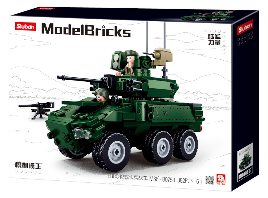 Sluban Model Bricks M38-B0753 Obrněné bojové vozidlo 6x6 EBRC Jaguar