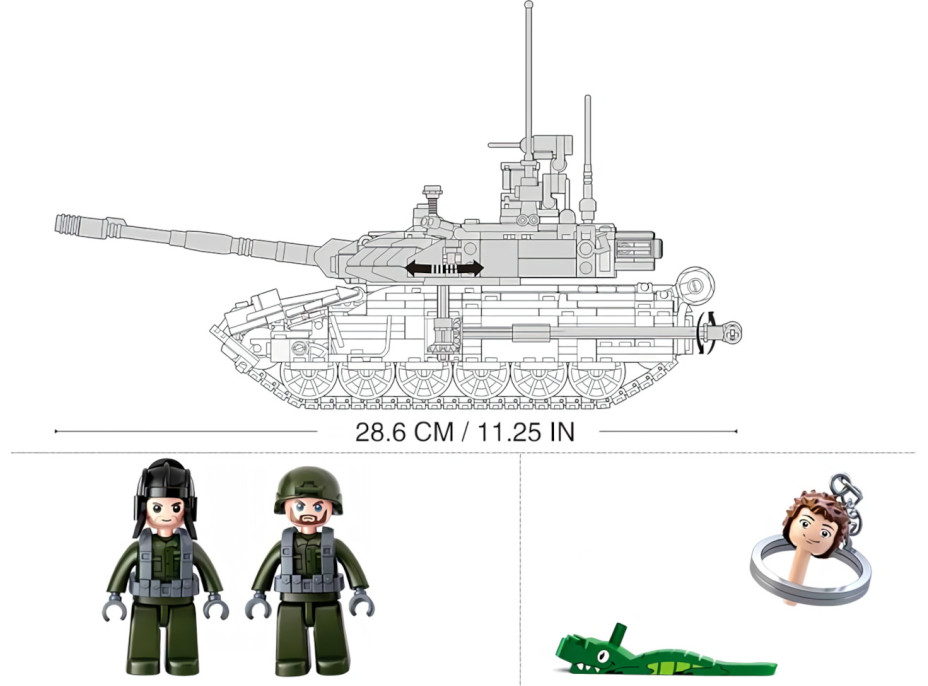 Sluban Model Bricks M38-B0756 Velký bitevní tank T-90