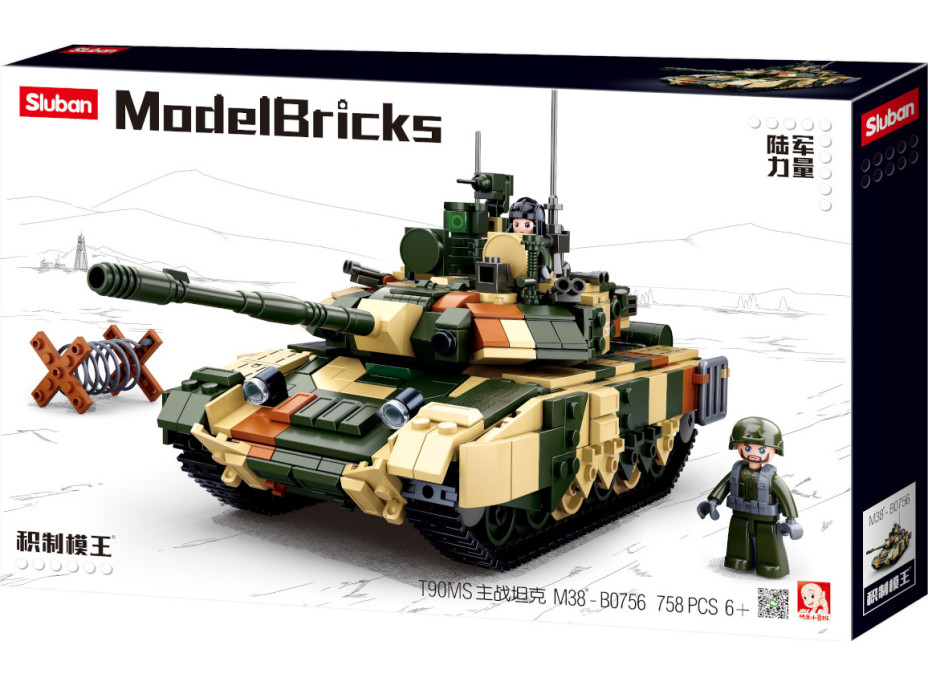 Sluban Model Bricks M38-B0756 Velký bitevní tank T-90