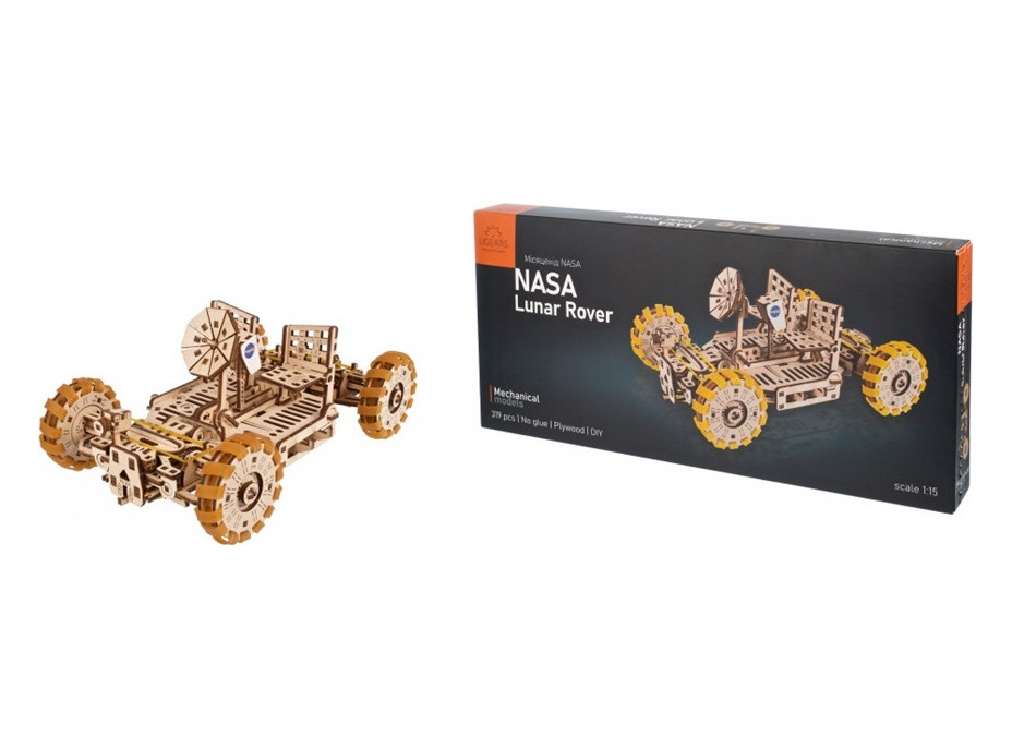 Ugears 3D dřevěné mechanické puzzle NASA, Lunární vozítko