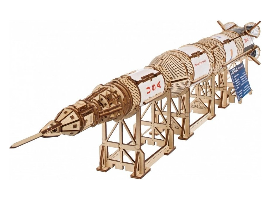 Ugears 3D dřevěné mechanické puzzle NASA, Saturn V