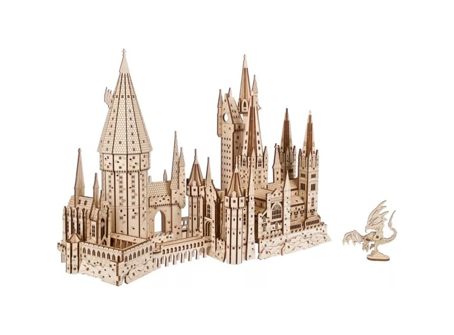 Ugears 3D dřevěné mechanické puzzle Hrad Bradavice, Harry Potter