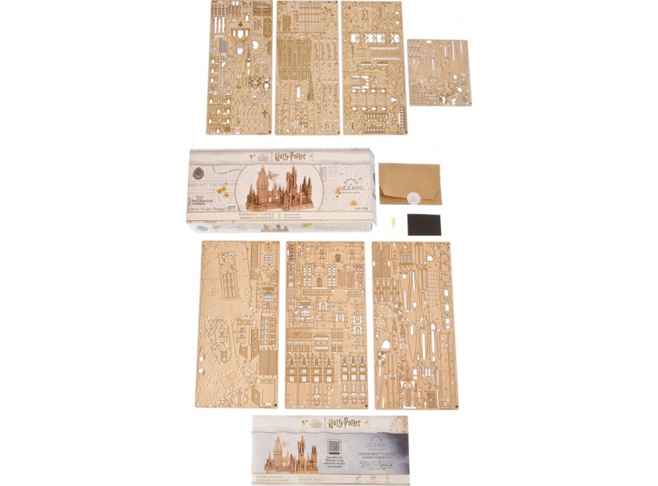 Ugears 3D dřevěné mechanické puzzle Hrad Bradavice, Harry Potter