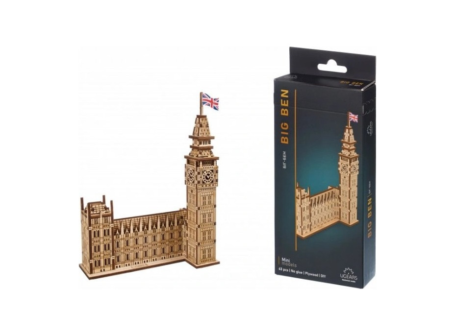 Ugears 3D dřevěné mechanické puzzle Big Ben