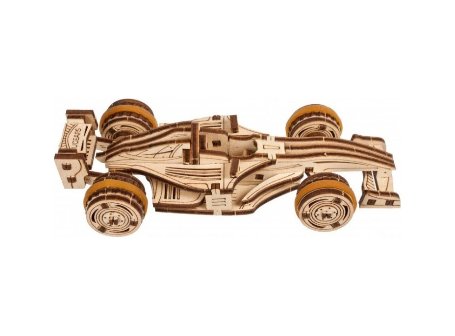 Ugears 3D dřevěné mechanické puzzle Compact Racer