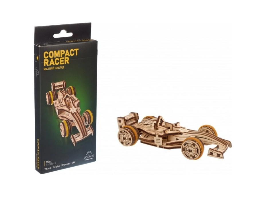 Ugears 3D dřevěné mechanické puzzle Compact Racer