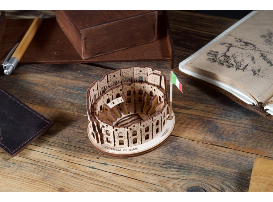 Ugears 3D dřevěné mechanické puzzle Římské Koloseum