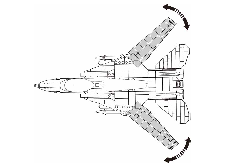 Sluban Model Bricks M38-B0755 Stíhací letoun F-14 Tomcat