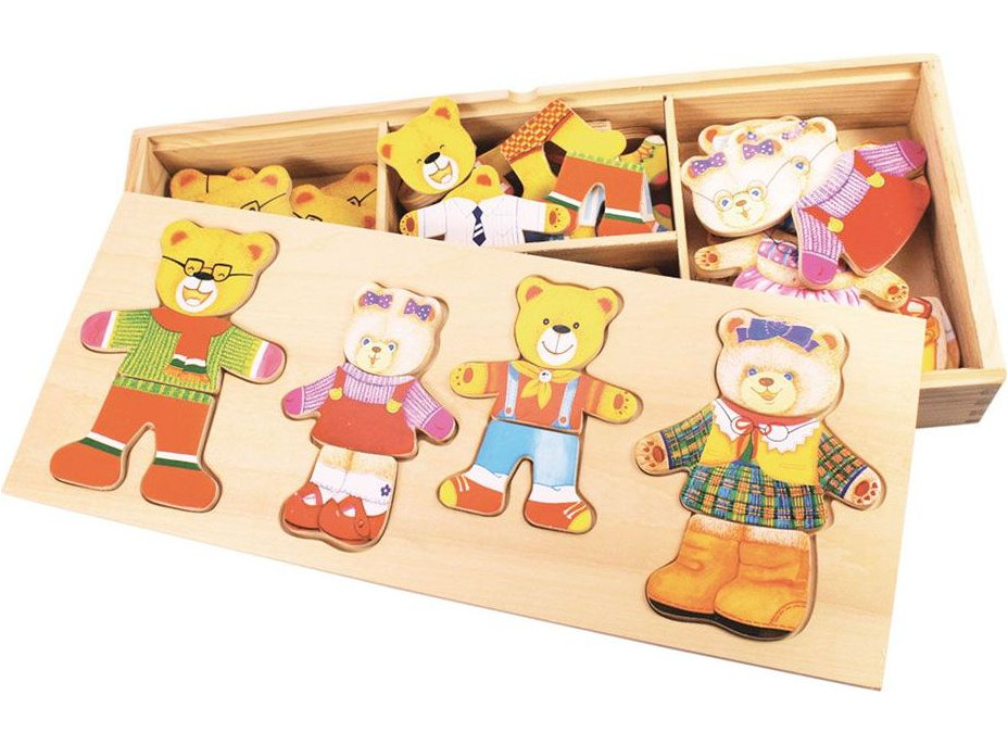 Bigjigs Toys Oblékací puzzle Medvědí rodinka