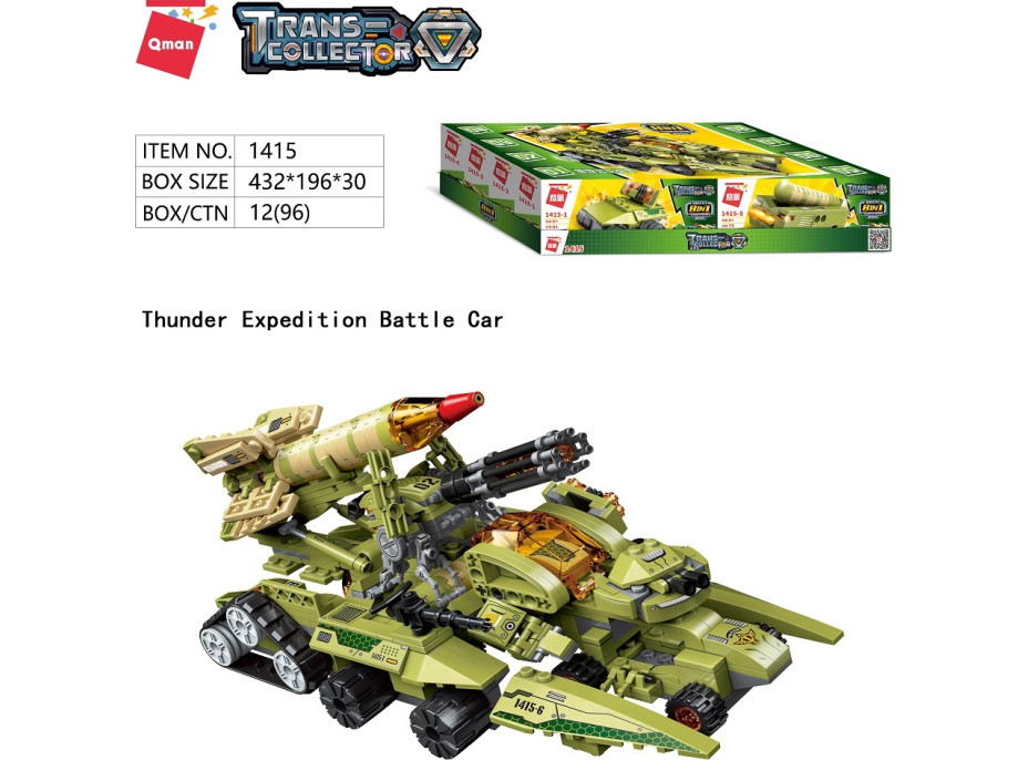 Qman Thunder Expedition Battle Car 1415 sada 8v1