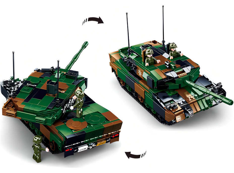 Sluban Model Bricks M38-B0839 Německý bitevní tank Leopard 2A5