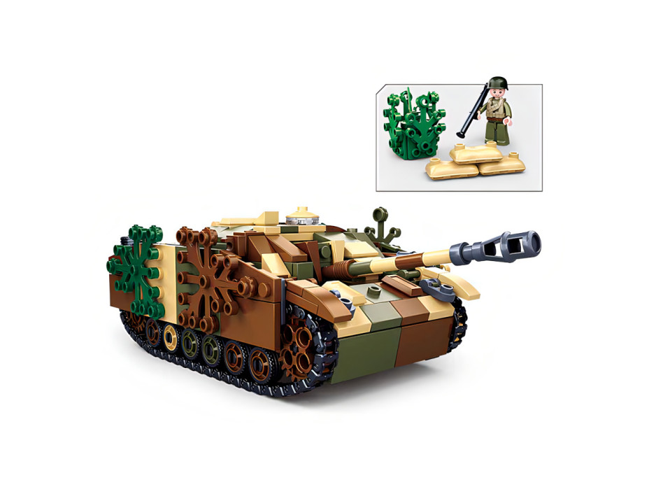 Sluban Army N38-B0858 Maskovaný obrněný tank