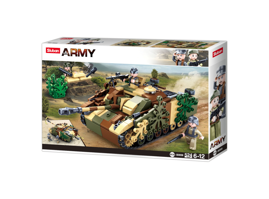 Sluban Army N38-B0858 Maskovaný obrněný tank