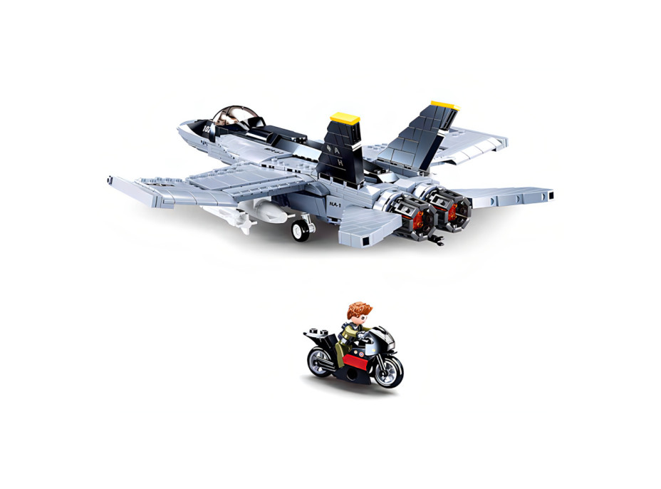 Sluban Model Bricks M38-B0928 Stíhačka F/A-18 Super Bumblebee