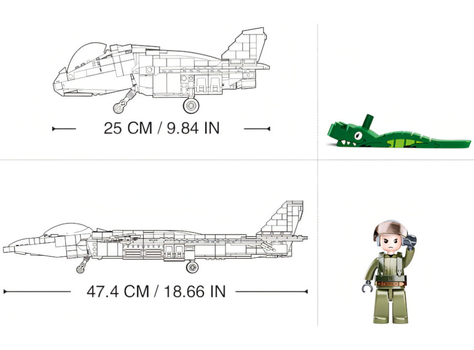 Sluban Model Bricks M38-B0931 Stíhací letoun Chengdu J-20