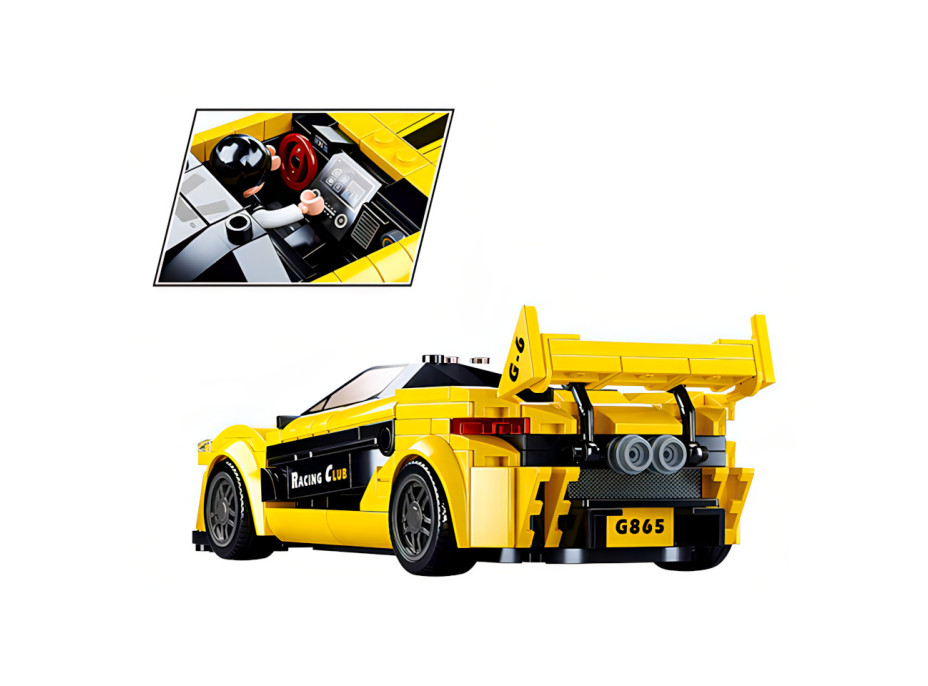 Sluban Model Bricks M38-B0956 Žlutý anglický sporťák